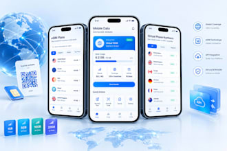 develop esim app mobile data app virtual phone number app esim website