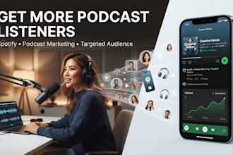 do podcast promotion, podcast marketing, spotify podcast promo for any niche