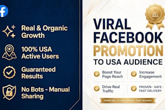do viral facebook marketing to USA audience