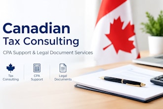 provide canadian tax consulting, CPA support and legal document services
