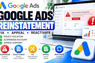 fix google ads suspension policy violation, suspended ads account reinstatement