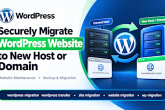 securely migrate wordpress website to new host or domain