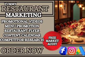 restaurant marketing, food menu, food marketing, facebook, instagram, tiktok ads