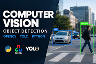 develop computer vision, object detection, opencv and yolo