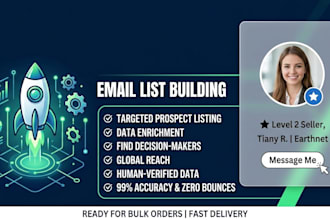 do data enrichment, lead generation, email list and prospect finding