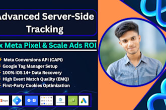 set up server side tracking, meta capi and google tag manager