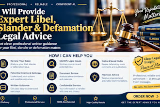 provide expert libel, slander and defamation legal advice