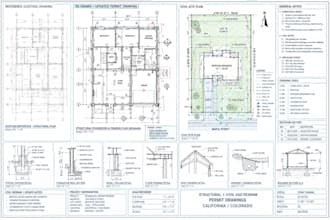 draw, redraw structural and civil permit drawings for california and colorado