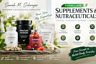 formulate supplements, nutraceuticals, vitamins, capsules, gummies and powders