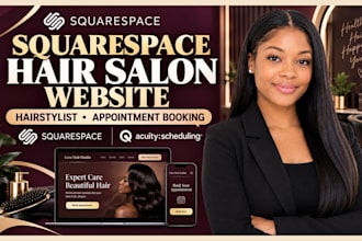 design squarespace hair salon website hairstylist appointment booking website