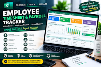 create employee timesheet excel payroll tracker attendance employee tracker