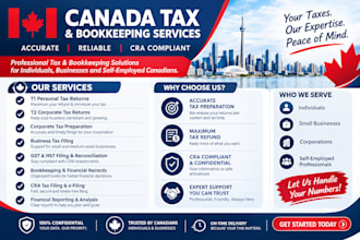be your canadian tax preparer for t1 t2 gst hst and bookkeeping