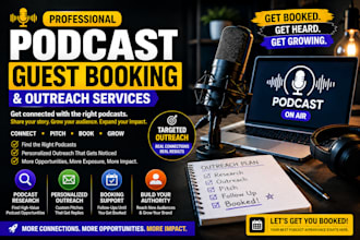 book relevant podcast guest appearances with targeted outreach and research fast
