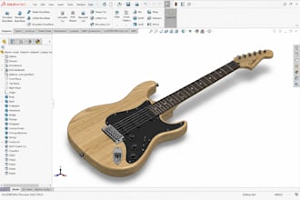 create guitar cad, guitar body, neck, fretboard, cnc files, 3d models cnc ready