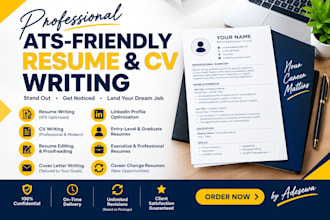 write a professional ats friendly resume and CV