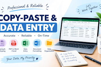 accurate typing, copy typing, and data entry