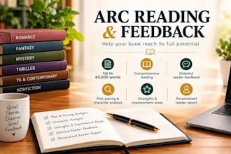 read your arc and provide detailed reader feedback