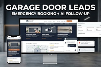 build a garage door installation lead recovery and emergency booking website