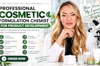 be your cosmetic formulation chemist for product development