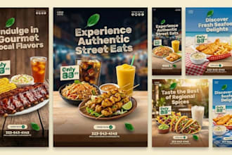 design professional food poster for facebook