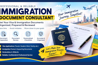 be your immigration document consultant for visa forms and document preparation