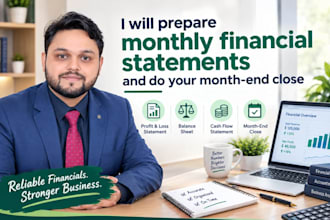 prepare profit and loss, balance sheet and cash flow statements