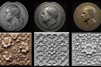 3d bas relief 3d coin design 3d medallion 3d laser engraving stl for 3d printing