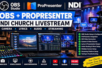 setup obs propresenter ndi church livestream
