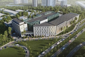 reconstruct industrial building facade,complex structure building,bim modelling
