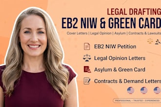 draft an immigration attorney level eb2 niw petition or green card cover letters