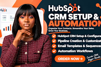 setup hubspot CRM automation, sales pipeline monday com and zapier integration