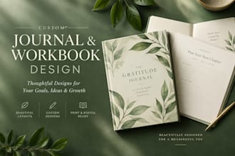 design a guided self care journal for KDP and print