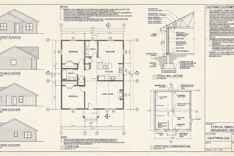 draw architecture and structural drawing, permit drawing for ca, al, ak
