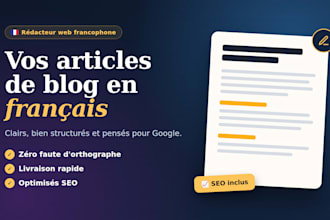 write SEO blog articles and web content in french
