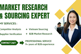 do market research and supplier verification in vietnam