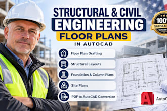 structural and civil engineering floor plans in autocad