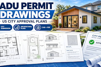 create adu permit drawings and architectural plans for US cities