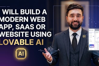 build a modern web app, saas or website using lovable ai