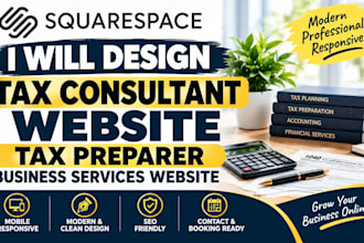 design squarespace tax consultant website tax preparer business services website