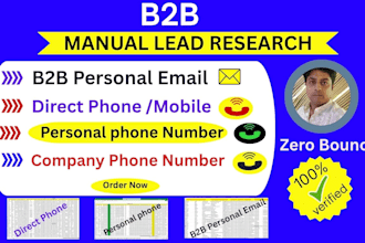 collect personal mobile number, email list ,direct number,b2b lead generation