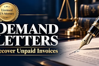 write a powerful demand letter for unpaid invoices as a US attorney
