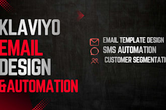 design klaviyo email template, sms automations, segment for shopify