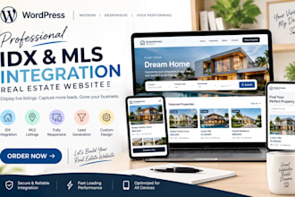 build wordpress real estate website with idx mls for agents, realtors and broker