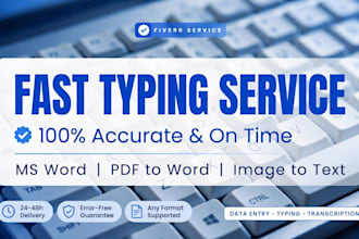 do fast typing and data entry work accurately