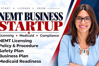 setup nemt business, nemt licensing, policy procedure, business plan, medicaid