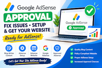fix google adsense approval issues, adsense setup and adsense website
