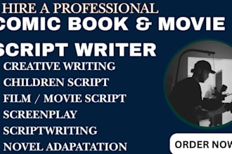 adapt story into movie script, children script and screenplay