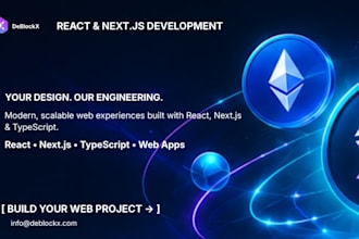 develop a modern react next js website or web application