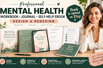 redesign mental health workbook design mental health journal and self help ebook