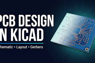 design pcb schematic and pcb layout in kicad with gerber files